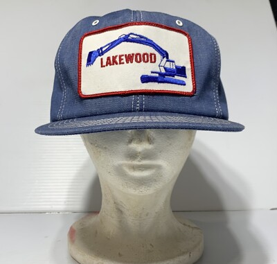 Vintage Denim Lakewood Construction Excavator Excavating Backhoe Snap ...