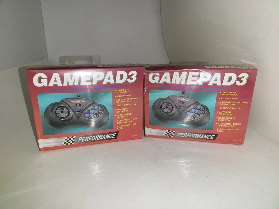 2 NEW 3 Button Controller Gamepad W/Slow + Turbo + Joystick for Sega Genesis #8M - Image 3 of 4