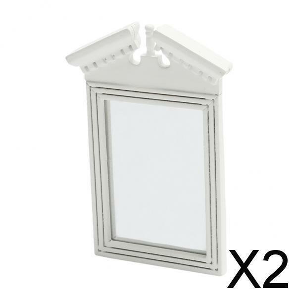 2X 1pc 1/12 1:6 Scale Dollhouse Miniature White Mirror Art Decoration Accs 2X 1pc 1/12 1:6 Scale Dollhouse Miniature White Mirror Art Decoration Accs