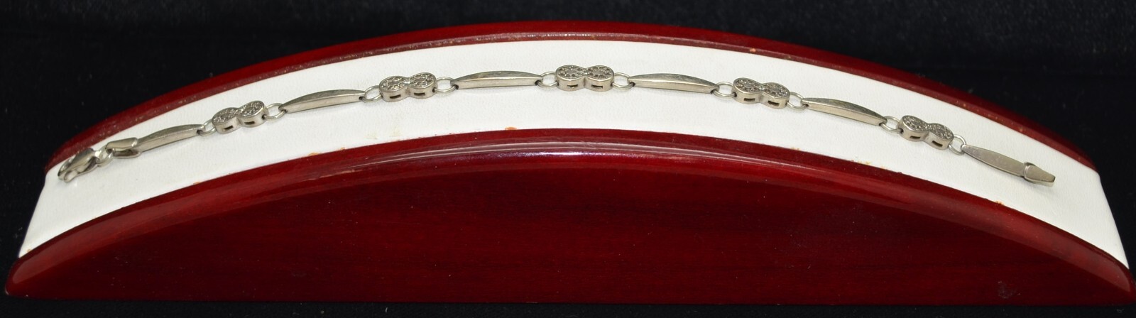 Sterling Silver Small Infinity Sign Pattern Brace… - image 1