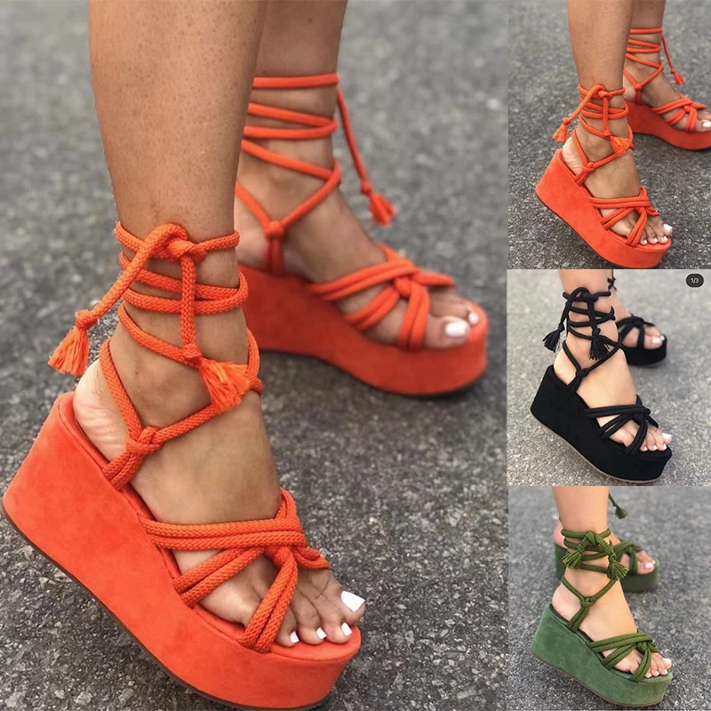 Lace up shop flatforms