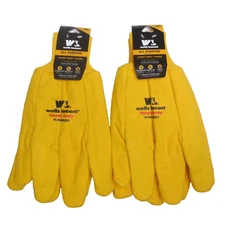 New Wells Lamont Handy Andy Gloves Mens XL Yellow Rubberized 635XL Work Chores