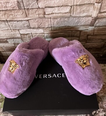 NEW Versace Palazzo Slippers Lavender Women s Size 9