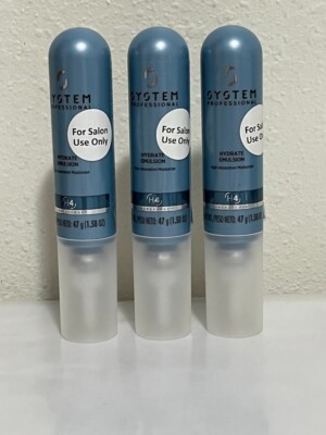 3 x SYSTEM PROFESSIONAL Hydrate Emulsion 1.58 oz Wella H4 High Moisturizer