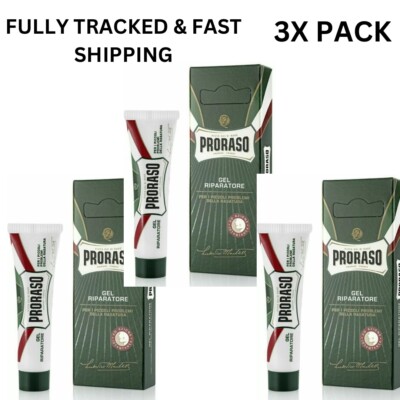 PRORASO Shave Cut Healing Repair Gel 10ml - Stiele bluten aus Rasierkerben X3
