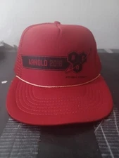*PREOWN: MESH. RED/BLACK GRAPHIC LOGO 'Arnold 2018' *USA-KC LABEL, Snapback OSFM