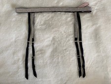 Victoria's Secret Garter Belt Lingerie Black Rhinestone Bling Medium M Large L