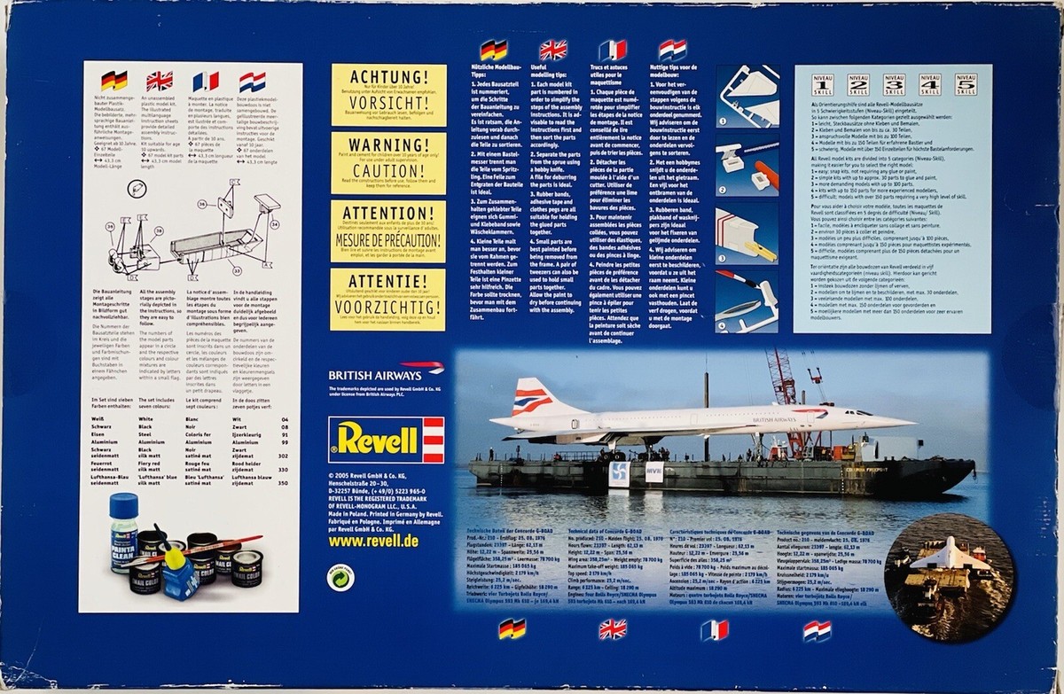 Revell CONCORDE 1969 - 2003 05757 1/144 British Airways Plastic