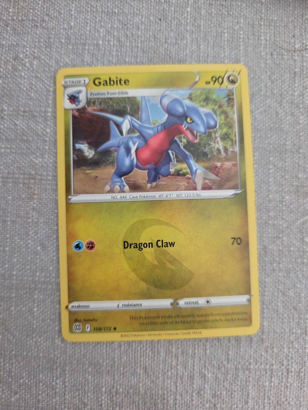 Gabite 108/172 - NM / M - Brilliant Stars Pokemon Card