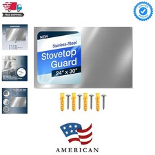 24" x 30" Reversible Metal Backsplash Matching screws | Compatible with Broan...