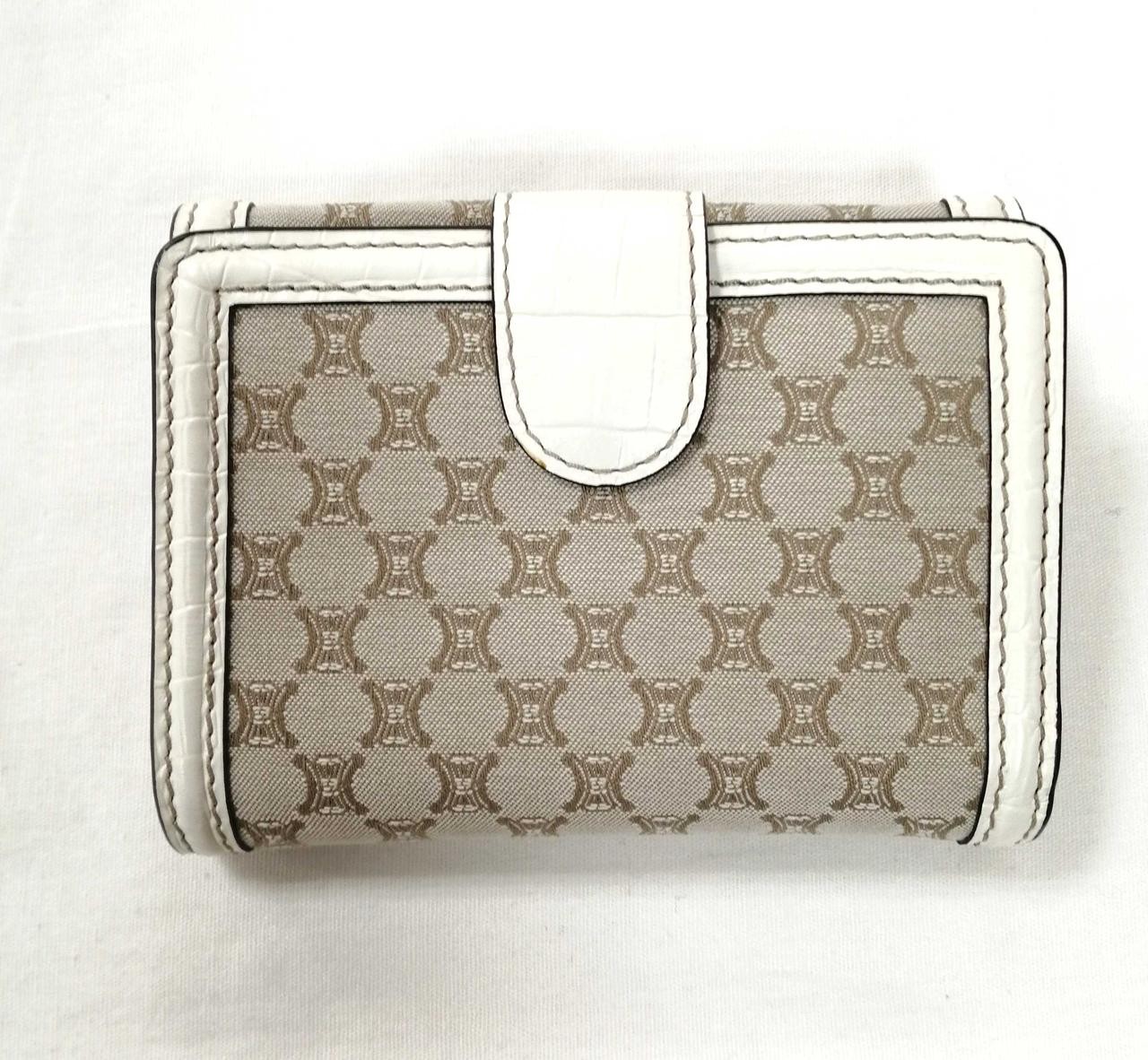 Macadam Pattern Folded Wallet Celine Model White … - image 2