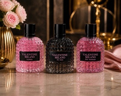 3 Set Valentine Milano Eau de Parfum (EDP)  Spray, Regular Size 3.4 fl oz