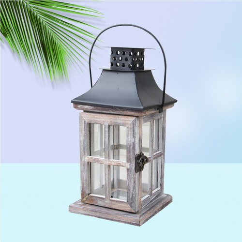 Lot De 2 Lanternes Bougeoirs En Fer Blanc - Style Campagne Française, Rouille, Jardin