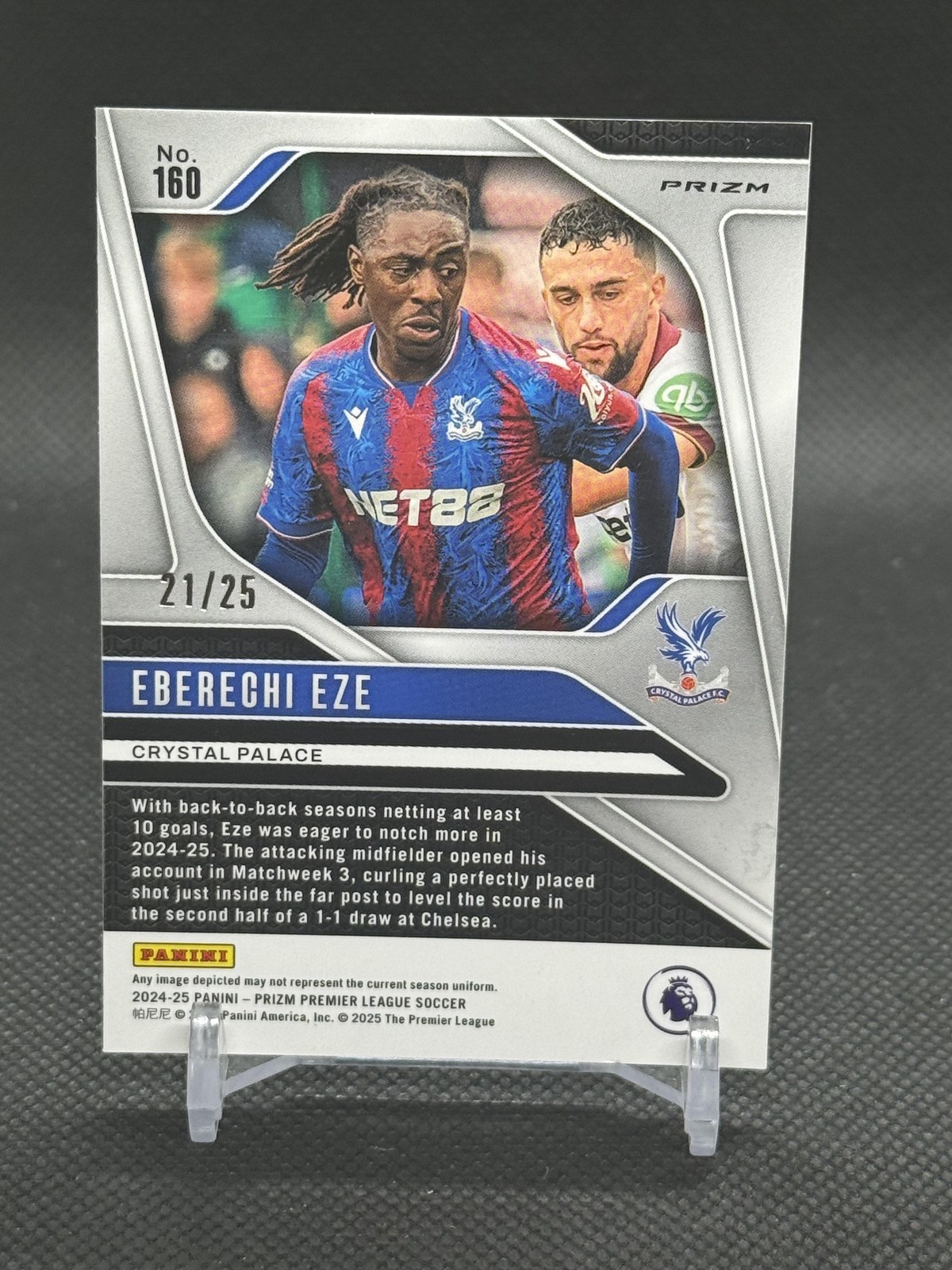 2024-25 Panini Prizm Premier League #160 Eberechi Eze Red Stars #/25 view 2