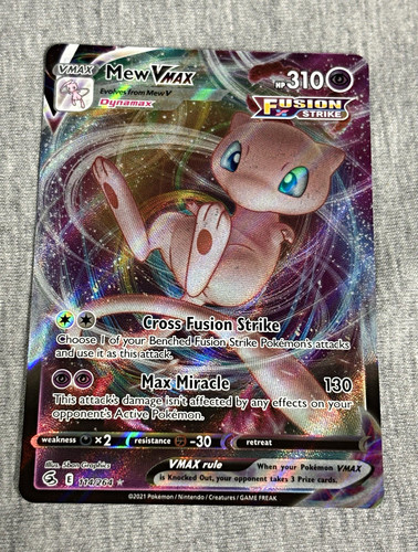 Pokémon Mew VMAX 114/264 Holo Fusion Strike 2021 English Trading Card