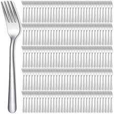 Syhood 400 Pcs Stainless Steel Dinner Forks Set 8 8 inches/20.4 cm, Silver