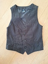 Anzug Weste Schwarz Gr. 146/152 Jeansstoff  Festlich Hochzeit Party