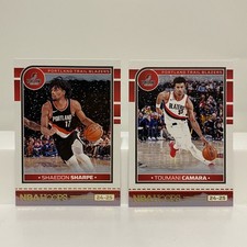 2024-2025 NBA Hoops Winter SHAEDON SHARPE #184 & TOUMANI CAMARA #196 - Lot