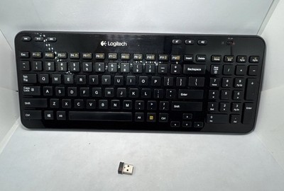 Logitech K360 Wireless Keyboard Flat Black W/Dongle  Tested Works