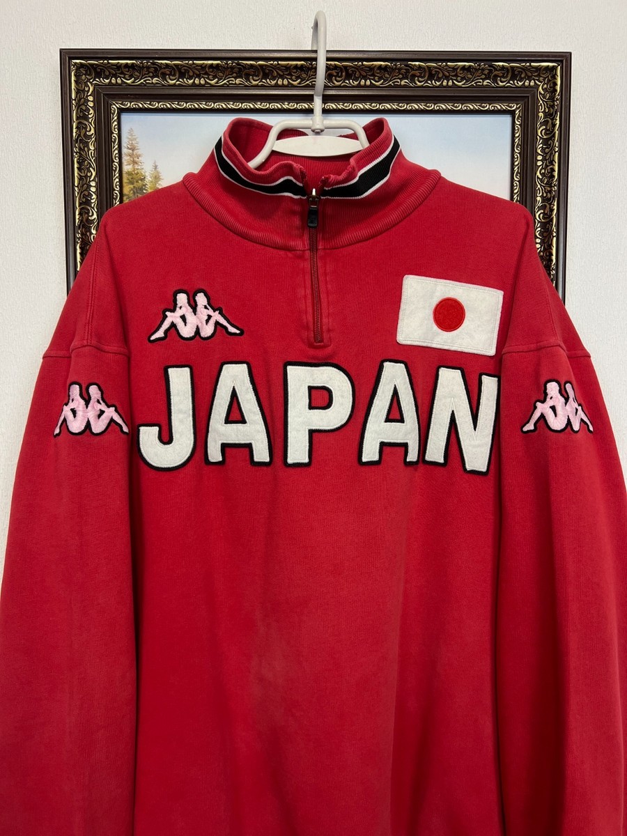 Kappa 赤 フルジッパージャケット Mサイズ Vintage Kappa Japan National Team Jacket Red 1/4 Zip Track Top