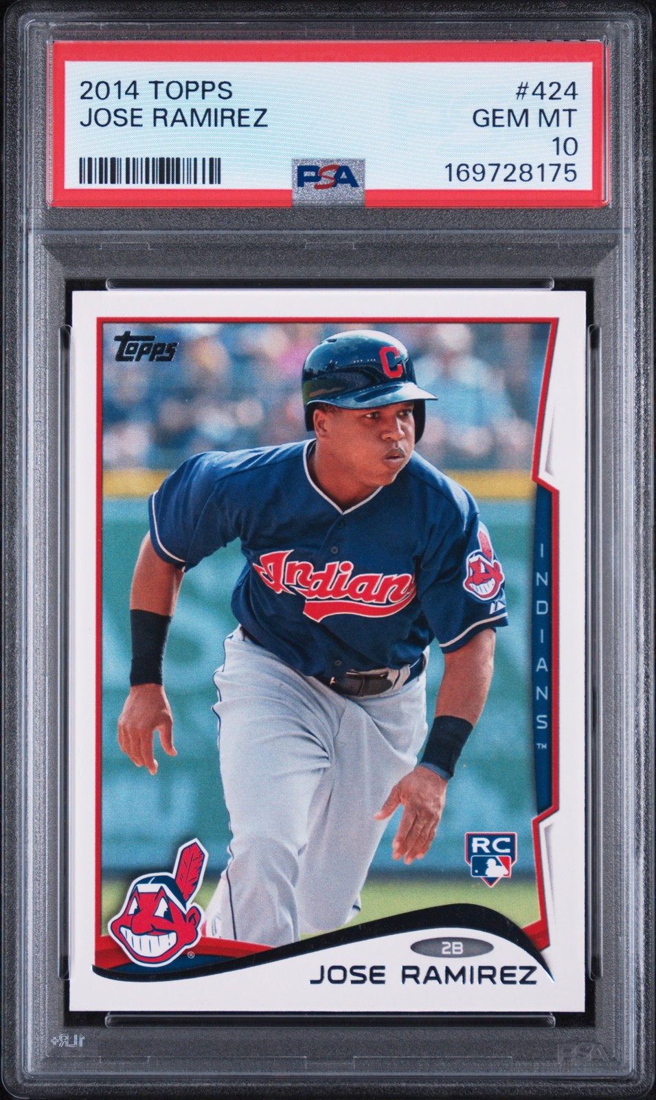 169728175 Jose Ramirez 2014 Topps #424 Rookie RC PSA 10