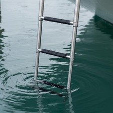 Telescoping Boat Ladder Foldable Folding Boarding Ladder Non-Slip Steps