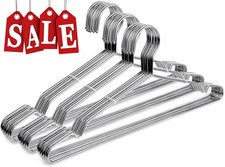 30 Pack Wire Coat Hangers Stainless Steel Heavy Duty Metal Clothes Suit Hanger