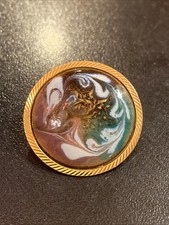 Rare Ancien Bijoux Joli Broche Emaux Émaillé De Limoges ?