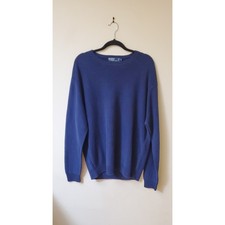 Polo by Ralph Lauren 100 Linen Men's Blue Crew Neck Sweater Size XL