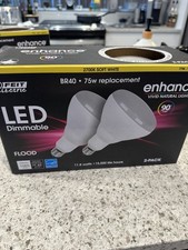 Feit BR40 LED Flood Lights 75 Watt LED Soft White Dimmable Qty 2