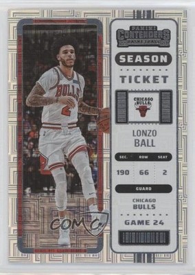 2022-23 Panini Contenders Season Ticket Lonzo Ball #34 19x0
