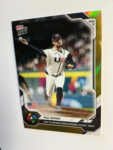 34/50* Paul Skenes PARALLEL - 2026 World Baseball Classic Topps NOW® - Card 20