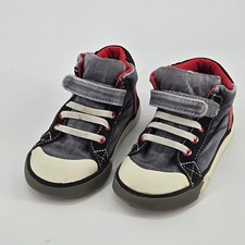 See Kai Run Russell Black Denim High Top Sneaker Toddler Size 8C Hook Loop Shoe