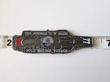 US Navy Challenge Coin USS George H. W. Bush (CVN 77) Maiden Voyage