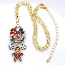 Kirks Folly Gingerbread House Charm Chain Necklace*