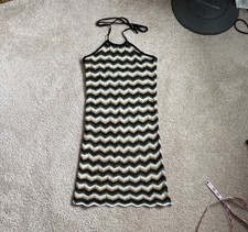 Forever 21 Chevron Knit Halter Bodycon Mini Dress. Size Small