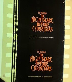 The Nightmare Before Christmas Movie Theater Trailer 35mm Film Tim Burton Flat