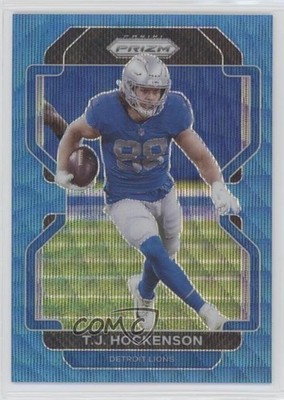 2021 Panini Prizm Blue Wave Prizm 63/199 TJ Hockenson #147 0c6