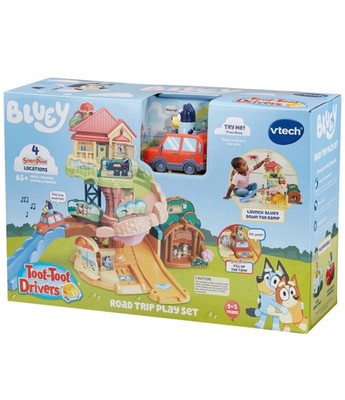 VTech Toot Toot Fahrer Bluey Roadtrip Spielset brandneu schneller Versand