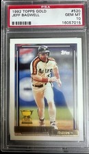 1992 Topps Gold Winner JEFF BAGWELL #520 PSA 10 Houston Astros MLB