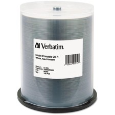 700MB CD-R 100 Pack - 52X Inkjet Printable Discs for Photos and More