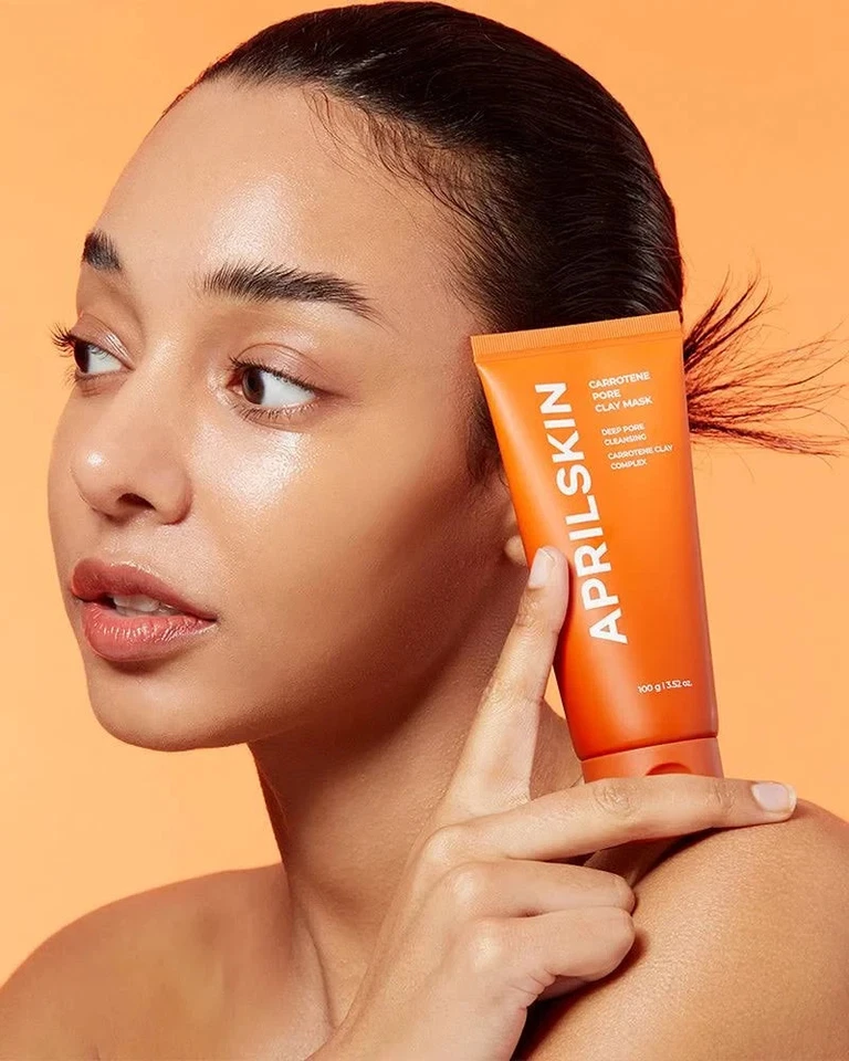 APRILSKIN Carrotene Pore Clay Mask 100g Oil Control & Pore Care for Acne Skin - Image 4 of 4