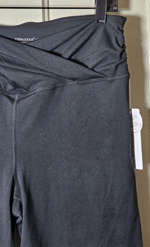 Yogalicious Lux Crosstown Shorts Size XL Black Stretch High Twist Waist Bike - Picture 6 of 21