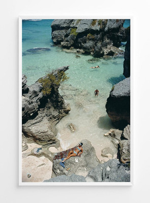 Slim Aarons On The Beach Poster, Vintage Bermuda Photo Print, Old Money Decor