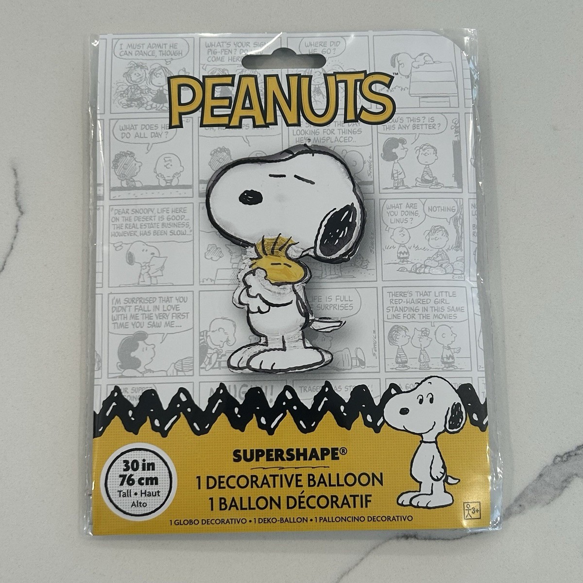 Peanuts® Snoopy and Woodstock Hang in There Get Well Card  Set of 25 Get Well Soon Snoopy and Woodstock Foil Balloons main image 1