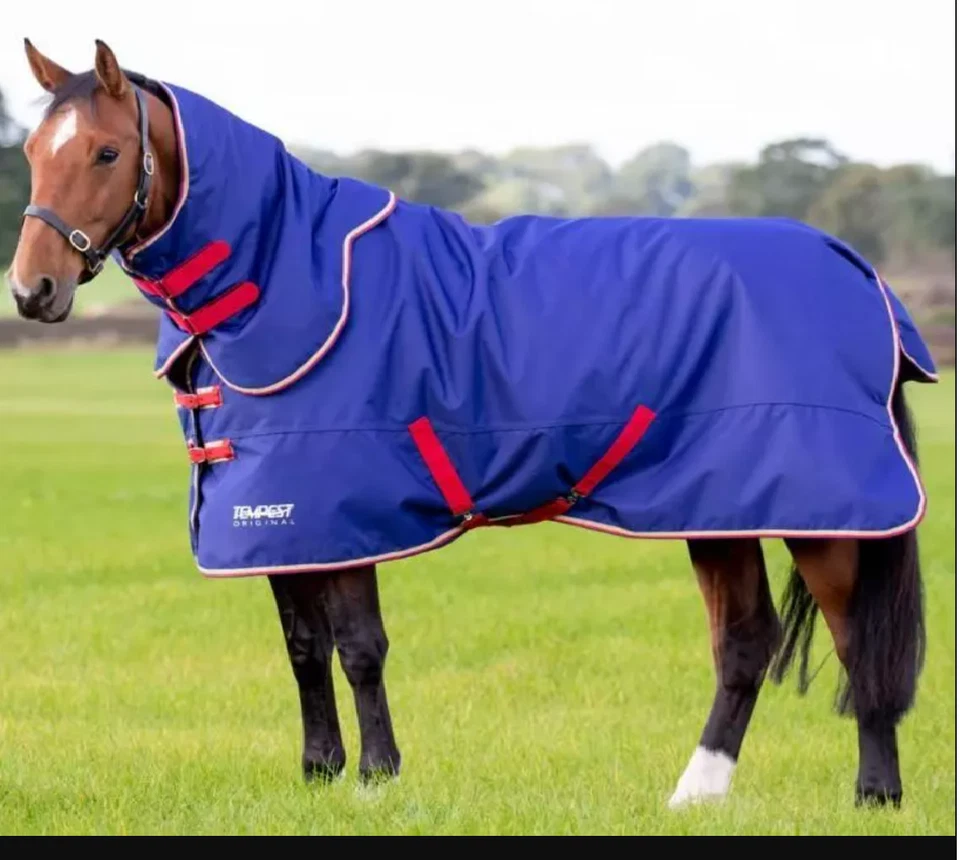Shires Tempest Original 100g Weidedecke und Hals Set - Navy