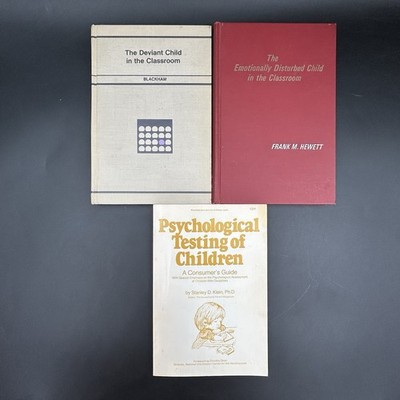 Education Psychology Books Lot Classroom Behavior & Child Testing Vintage