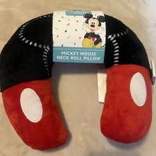 New Mickey Mouse Travel Neck Roll Pillow Airplane Train Car Mickey Mouse Disney