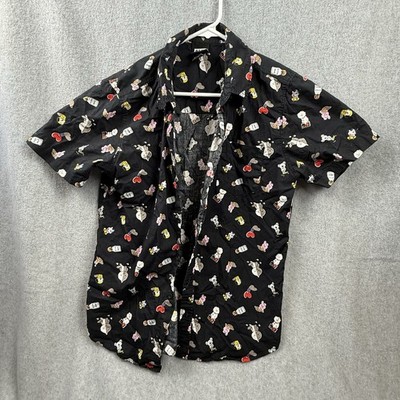 BT21 Shirt Men s Medium Black Cartoon Bunny