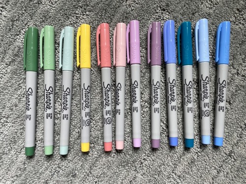 Sharpie Mystic Gems Ultra Fine Point Marker Pen 12 Count Pastel Muted